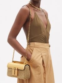 TOM FORD 001 Chain metallic-woven shoulder bag / glamorous 70s retro looks / luxe gold designer bags / luxury 1970s vintage style handbags / high octane glamour