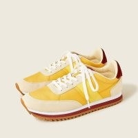 J.Crew trainers in colorblock in honey lemon | women’s yellow colour block sneakers