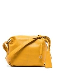 Lemaire Folded leather shoulder bag | orange grained handbags