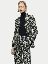 JIGSAW Leopard Print Jacket Khaki – womens green animal print jackets