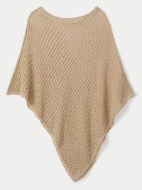 JIGSAW Linen Lace Knitted Poncho | open knit ponchos | wardrobe essentials for spring 2022