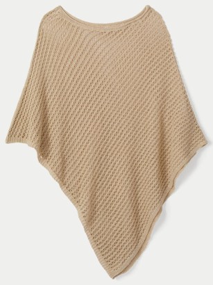 JIGSAW Linen Lace Knitted Poncho | open knit ponchos | wardrobe essentials for spring 2022