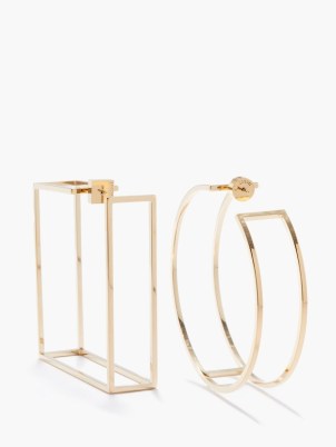 JACQUEMUS Creoles mismatched structured earrings ~ contemporary designer fashion jewellery
