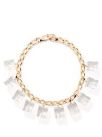 JACQUEMUS Gourmette Glaçons ice-cube chain necklace ~ clear cubed charms on necklaces ~ designer fashion jewellery