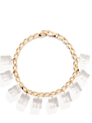 JACQUEMUS Gourmette Glaçons ice-cube chain necklace ~ clear cubed charms on necklaces ~ designer fashion jewellery - flipped