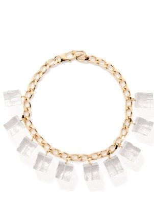 JACQUEMUS Gourmette Glaçons ice-cube chain necklace ~ clear cubed charms on necklaces ~ designer fashion jewellery