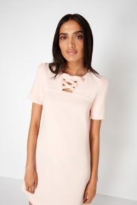 jane atelier NELL SHIFT DRESS ~ pink short sleeved tunic dresses ~ chic clothing