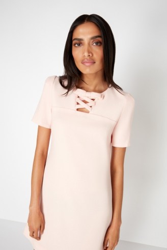 jane atelier NELL SHIFT DRESS in PETAL PINK ~ luxe short sleeved tunic dresses ~ chic clothing