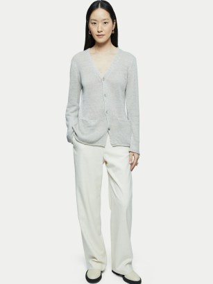 JIGSAW Pure Linen V Neck Cardigan | chic minimalist cardigans - flipped