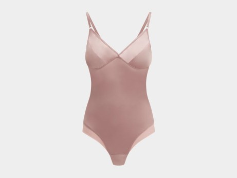 Heist The Satin Body in Rose ~ pink lingerie bodysuits - flipped