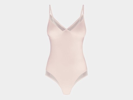 Heist The Sheer Body in Blush ~ pale pink lingerie bodysuits - flipped