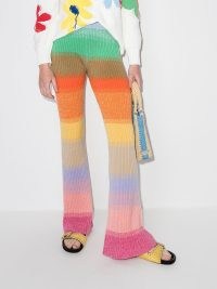 The Elder Statesman Canyon striped knitted trousers | retro fashion | vintage style knitwear
