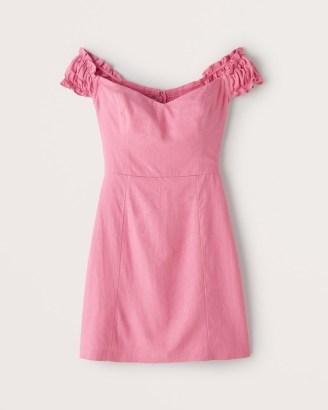 Pink Off-The-Shoulder Corset Mini Dress - flipped