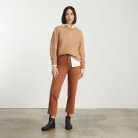 EVERLANE The Way-High Jean ~ women’s brown tone denim fashion ~ crop leg jeans