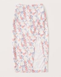 Abercrombie & Fitch Wrap Midi Skirt