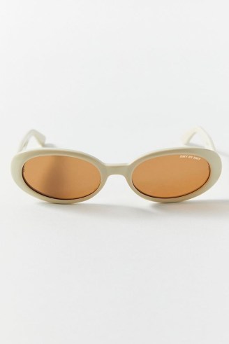 DMY BY DMY Valentina Oval Sunglasses | women’s retro white frame sunnies