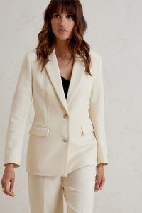 Selected Femme Rita Blazer Neutral ~ women’s chic tailored blazers
