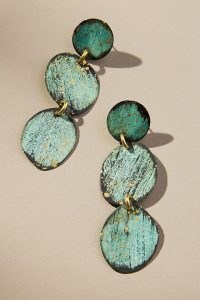 Sibilia Amazonia Pebble Drop Earrings Green ~ three tier statement drops ~ bohemian jewellery ~ boho accessories
