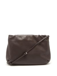 THE ROW Bourse brown leather clutch bag ~ slouchy crossbody ~ minimalist bags