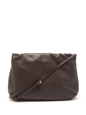 THE ROW Bourse brown leather clutch bag ~ slouchy crossbody ~ minimalist bags