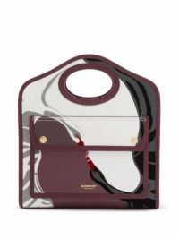 Burberry mini swan-graphic Pocket bag / small cut out top handle bags / bird print handbags