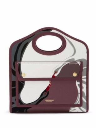 Burberry mini swan-graphic Pocket bag / small cut out top handle bags / bird print handbags - flipped