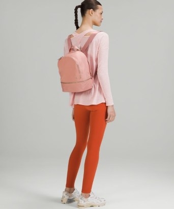 lululemon City Adventurer Backpack Mini 11L Pink Pastel ~ women’s water repellent backpacks - flipped