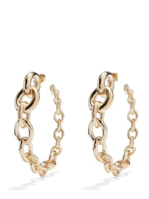 JACQUEMUS Creole chain link hoop earrings ~ large statement hoops - flipped