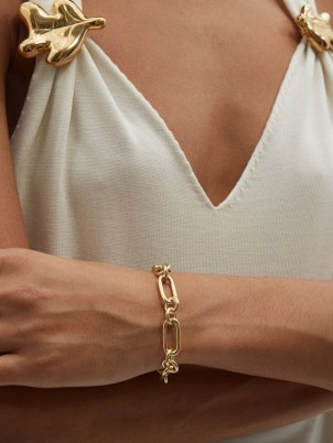 LAURA LOMBARDI Rafaella 14kt gold-plated chain bracelet ~ women’s stylish chunky bracelets - flipped