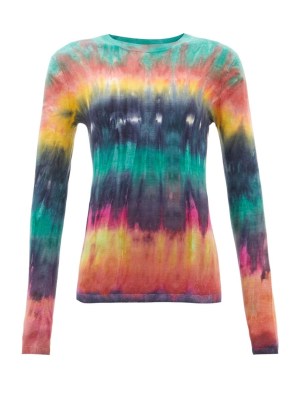 GABRIELA HEARST Miller tie-dyed cashmere-blend sweater | women’s multicoloured close fit sweaters - flipped