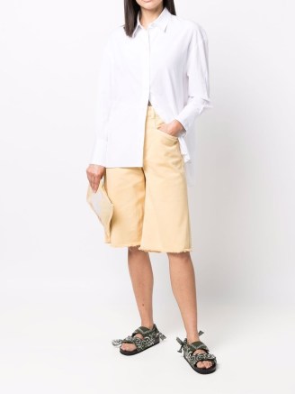 Isabel Marant Natalina knee-length yellow denim shorts