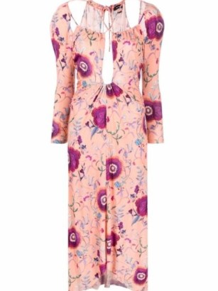 Isabel Marant Papaya floral-print midi dress / feminine cut out dresses