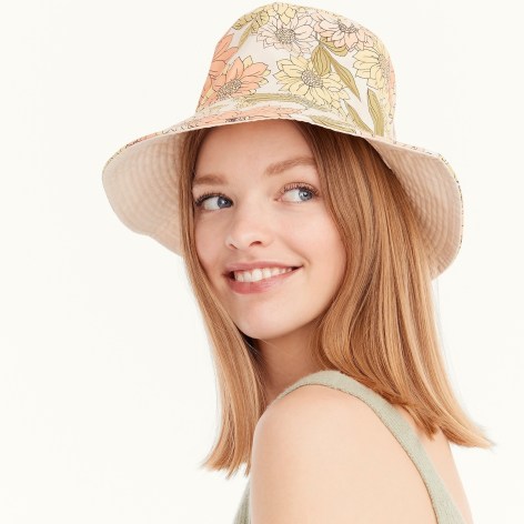 J.CREW Reversible bucket hat / women’s floral cotton summer hats