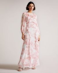 Ted Baker Kenddle Frill Detail Maxi Dress | romantic ruffled party dresses | long length romance inspired occasion fashion | feminine evening clothes