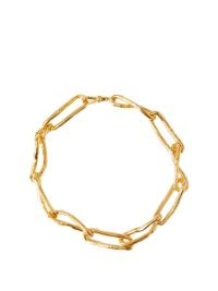 ALIGHIERI The Waste Land 24kt gold-plated choker necklace – women’s chunky chain necklaces – contemporary statement chokers