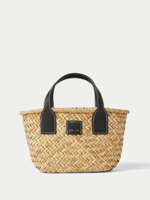 JIGSAW Mini Chiltern Straw Bag / small woven summer tote bags - flipped
