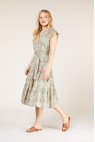 V&A Margie Frill Dress – womens floral print organic cotton summer dresses