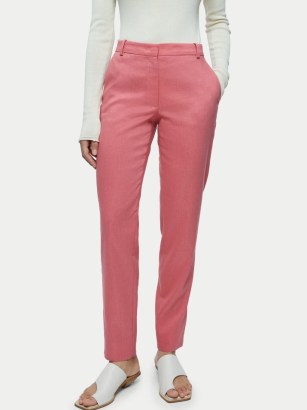 JIGSAW Portofino Linen Trouser in Pink ~ women’s smart spring and summer trousers