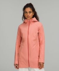 lululemon Rain Jacket Pink Savannah ~ womens breathablewaterproof jackets ~ womens casual hooded outerwear