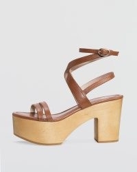 PAIGE Rory Clog Sandal Clay Leather | retro summer sandals | chunky 70s vintage style platforms | strappy platform shoes
