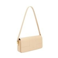 Tomologo T-LINE BAGUETTE BAG ~ beige leather 90s style shoulder bags ~ chic handbags inspired by the 1990s