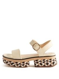GABRIELA HEARST Mika braided leather flatform sandals | luxe flatforms | retro summer shoes