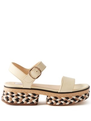 GABRIELA HEARST Mika braided leather flatform sandals | luxe flatforms | retro summer shoes - flipped