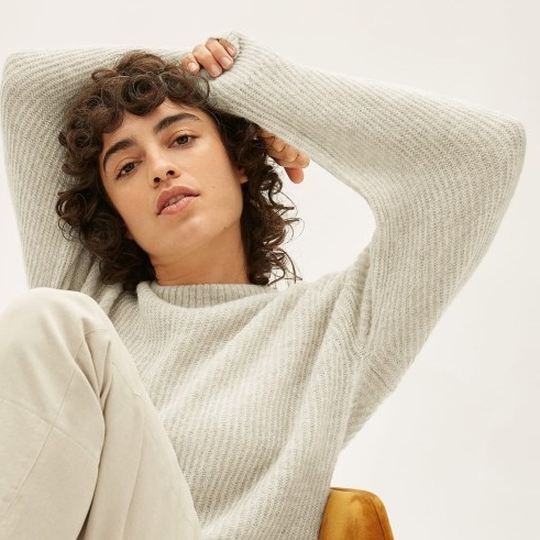 EVERLANE The Oversized Alpaca Crew | women’s neutral jumpers | womens luxe style sweaters