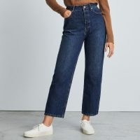 EVERLANE The Rigid Way-High Jean | women’s organic cotton straight leg jeans | womens indigo denim fashion