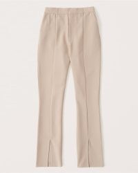 ABERCROMBIE & FITCH Split-Hem Pants ~ womens light brown slit leg trousers