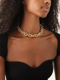 LAUREN RUBINSKI Rope-chain 14k gold necklace ~ women’s chunky statement necklaces ~ womens fine jewellery