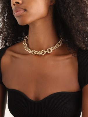 LAUREN RUBINSKI Rope-chain 14k gold necklace ~ women’s chunky statement necklaces ~ womens fine jewellery - flipped