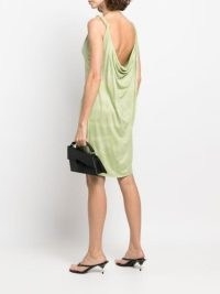 Acne Studios drape-detail dress apple green