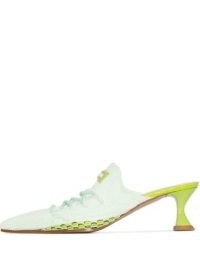 Ancuta Sarca Hera 60mm pointed-toe mules lime green